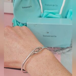 ♾️Tiffany & Co. Infinity Double Loop Sterling Silver 925 Cuff Bangle Bracelet ♾️